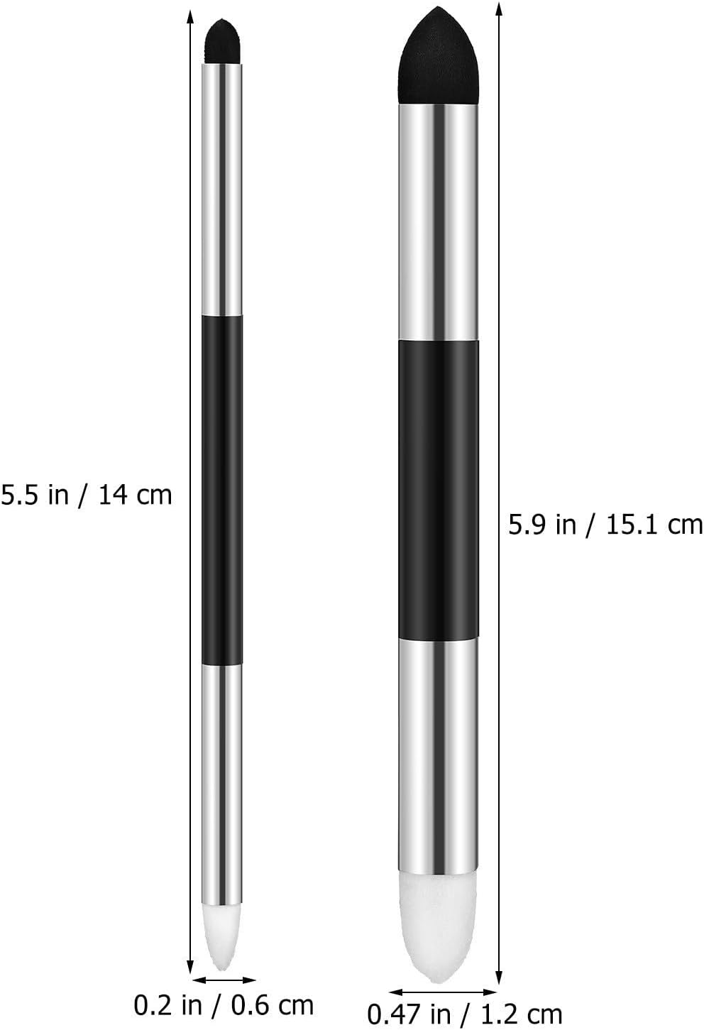 Dual Tip Blending Sponge Pen for Students, Silver EVA