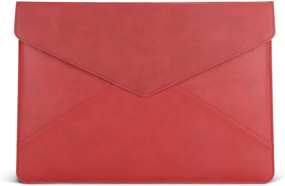 MacBook Air 13, iPad Pro Case Sleeve, InRich 13.3 Inch [Slim Envelope Soft PU Leather] Laptop Sleeve Cover Portfolio Case Notebook Carrying Bag-Red
