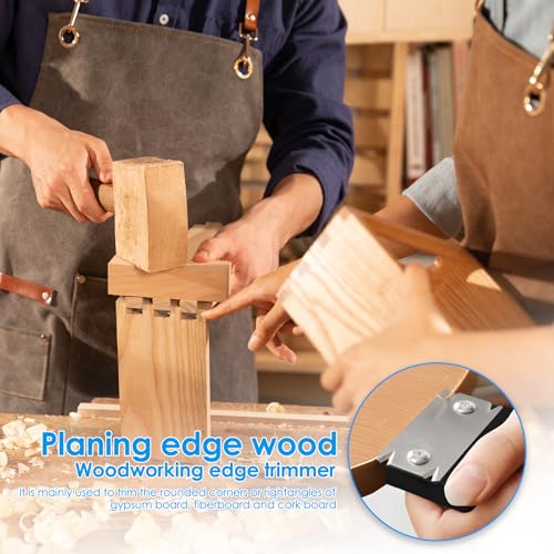 Bztzhm Kantenschneider für Holzbearbeitung, Kantenhobel aus Holz, Kantenschneider mit 1 Ersatzklinge für Holz, PVC, ABS, rutschfester Hobel