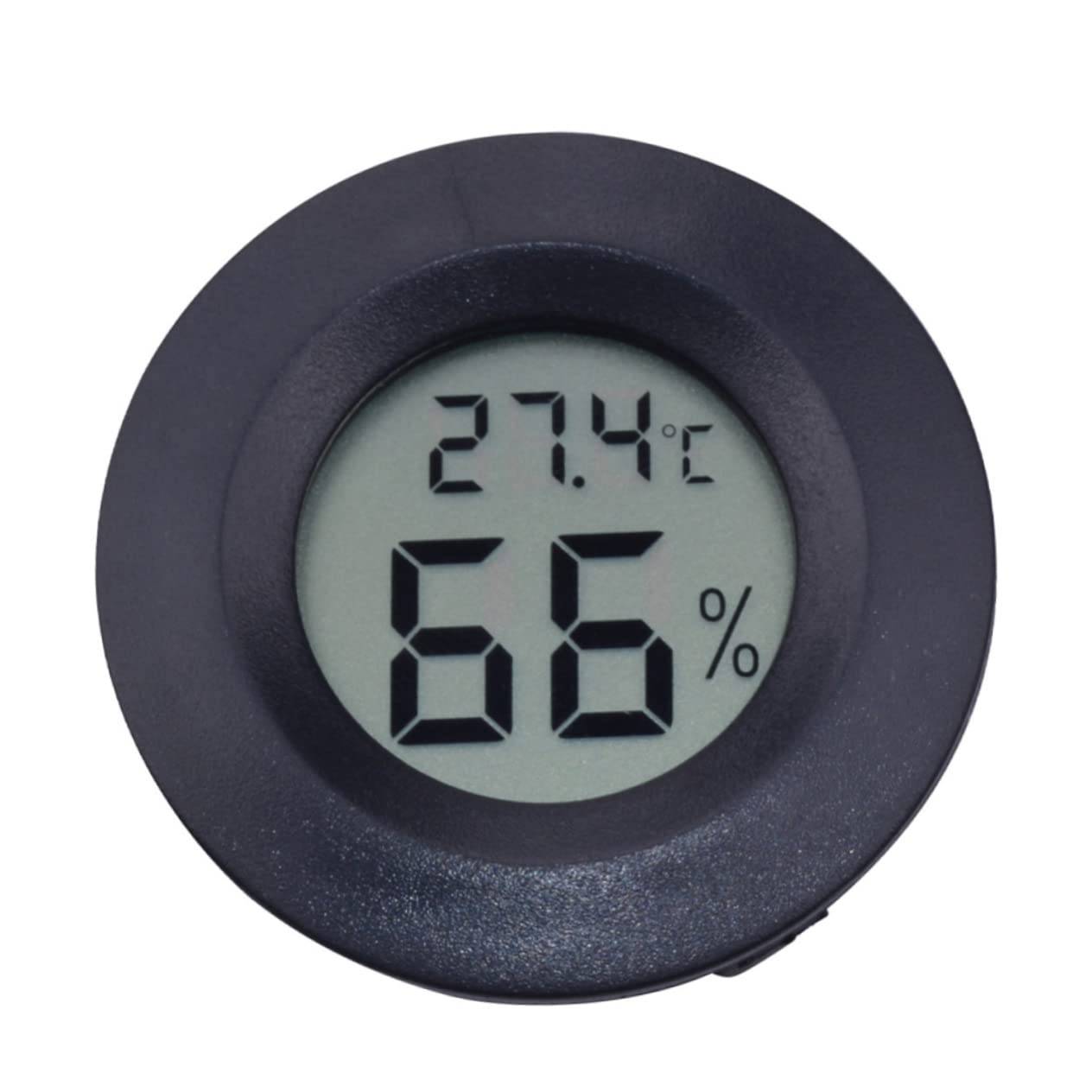 UPKOCH 3 Series Termómetro Terrario Higrómetro Digital Redondo Hogar Medidor De Humedad Medidor De Temperatura Del Acuario Monitor De Humedad Interior Black 4 Piezas*3