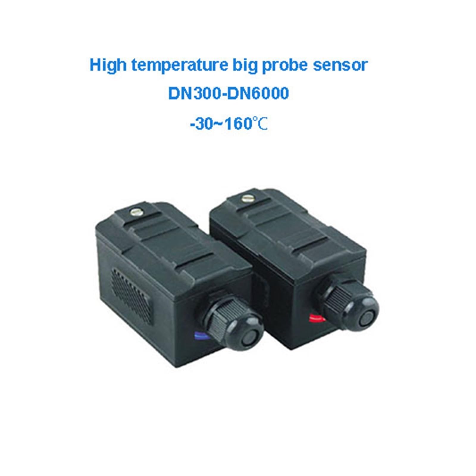 Medidor de flujo de agua, Medidor de flujo ultrasónico alta temperatura, medidor velocidad líquido segmento tubería enchufable con clip externo portátil(HT Probe DN300-6000)