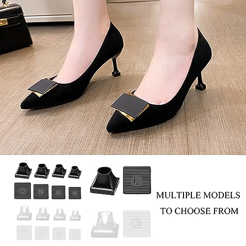 Image of Heel Protectors Heel Caps for High Heels Boot Heel Replacement for Women Walking on Grass Non-Slip Heel Covers