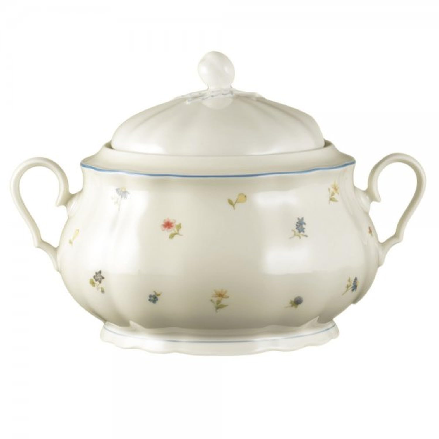 Seltmann Weiden Terrine mit Deckel 3,0 L "Marieluise Streublume", Hartporzellan, Bunt, 28.6 x 21.9 x 19.5 cm