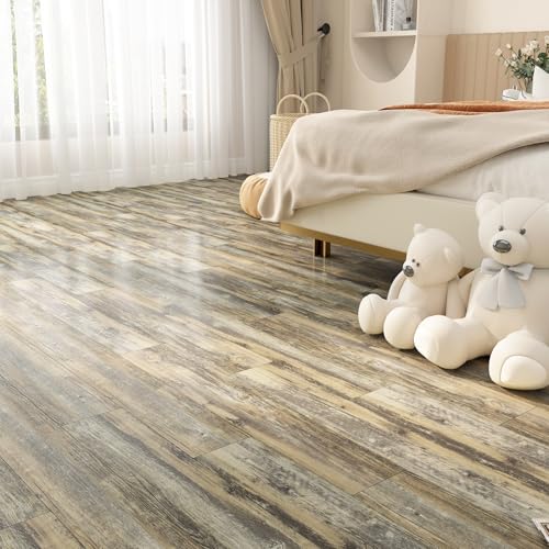 Dalle PVC adhesive sol cuisine gris marron 30x30cm - 5