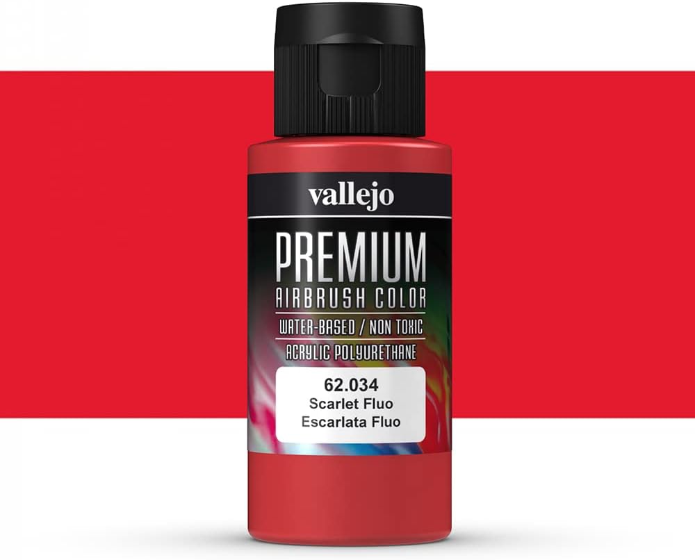 Amazon.co.jp Vallejo プレミアムエアブラシペイント 60 ml スカーレット蛍光灯 ホビー