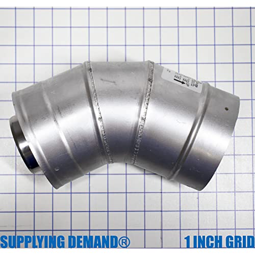 Supplying Demand RTG20151B-1 Tankless Gas Water Heater Stainless Steel Concentric Elbow 45 Degree 3 Inch/5 Inch