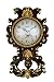 IMPORTED GIFT DEPOT Polished Antique Decorative 26X16 Polyresin Hand-Painted Wall Clock w/Swinging Pendulum