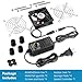 GDSTIME 80mm x 25mm Computer Fan with AC Plug, 100V-240V Variable Speed Controller for Modem Terrarium Router Receiver DVR PlayStation Xbox Component AV Cabinet Cooling