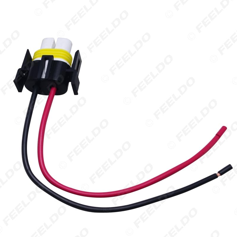 10Pcs H11/H8 Heavy Loose Wiring Ceramic Socket Plug Connectors Adapter Pigtails for Headlights Fog Lamps #FD-5468