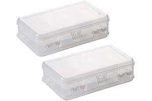 Clear Foldable Double Layer Plastic Jewelry Box Storage Box 10 Grids - Save Space!