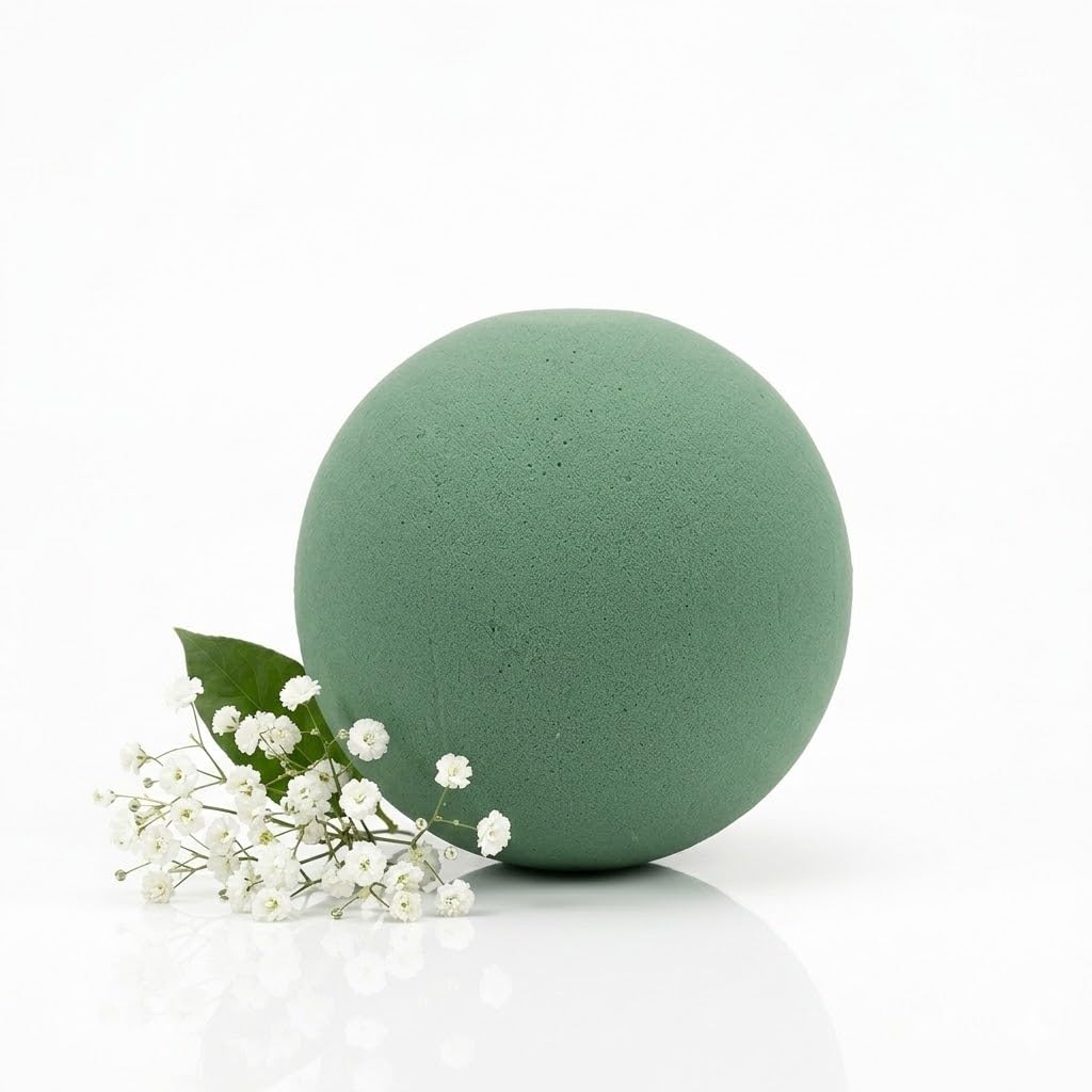 Mousse florale humide en sphère de 20 cm pour la composition de fleurs fraîches
