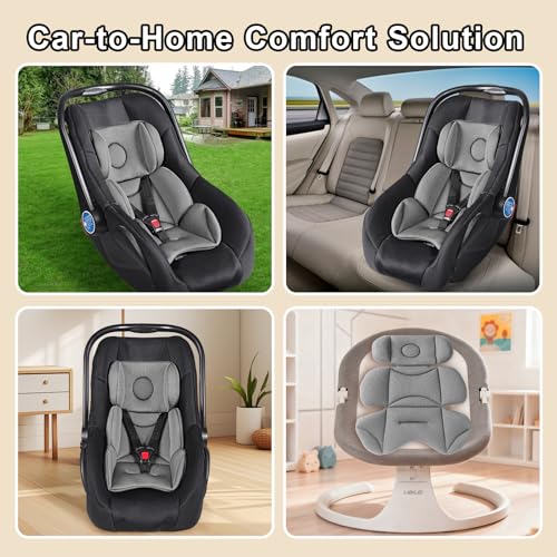 Insertos para asiento de bebé, soporte acolchado y transpirable miniatura 3