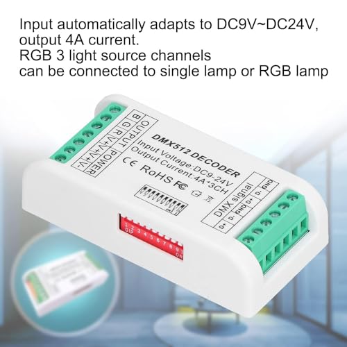 Dimmer DMX512 et décodeur LED 3 canaux pour une variation RVB fluide 9-24V - 2