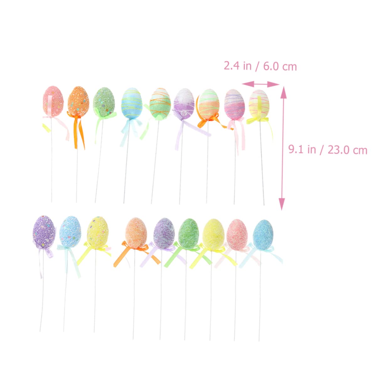 NUOBESTY 54pezzi Uova Pasquali Decorativa Decorazioni Per Scene Di Pasqua Accessori Per Feste e Addobbi Natalizi e Realistico Ottimo Per Uso Casa e Ufficio