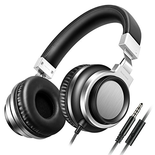 Sound Intone I8 Over-Ear Headphones with Microphone Bass Stereo Lightweight Adjustable Headsets
