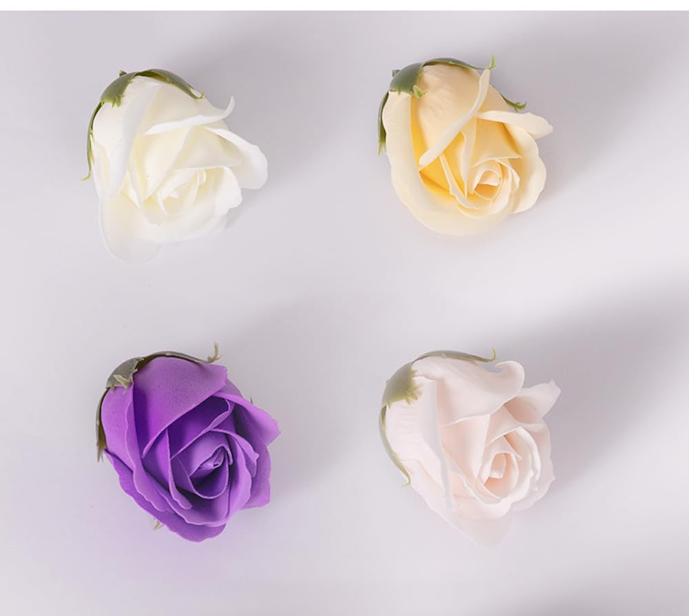 50 Stück Seifen Rosenblüten, Rose Soap Blumen in GeschenkBox, Künstliche Rosen Duftseifen, Rosenkopf Rosenblüten, Seife Rose Blume Geschenk für Jahrestag Geburtstag Hochzeit Valentinstag,Rot