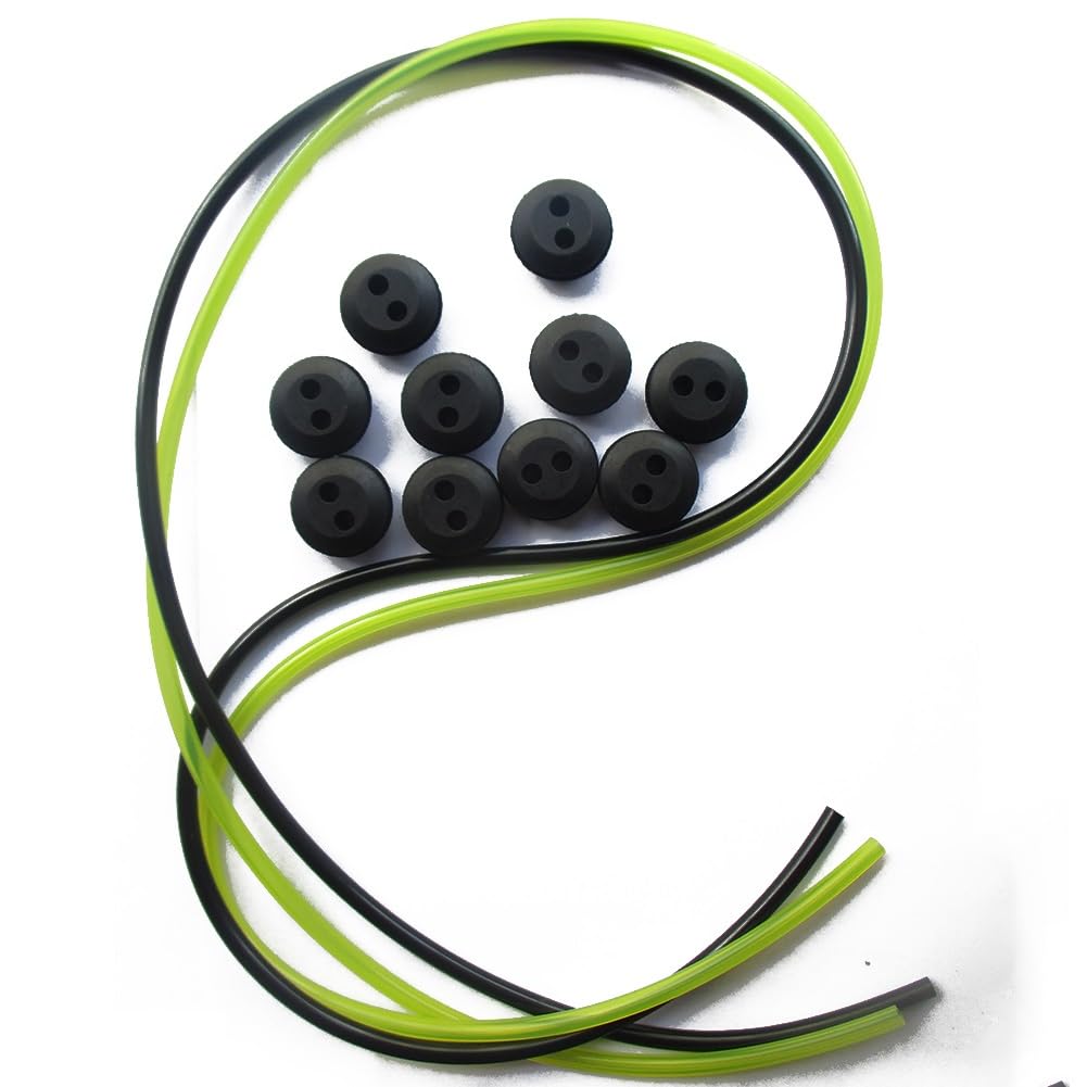 flexiable rubber 2 Holes Fuel Tank Grommet Rubber For Brush Cutter Delicate 10pcs Rubber 1pcs Yellow Fuel Pipe 1pcs Black Fuel Pipe drain elastic