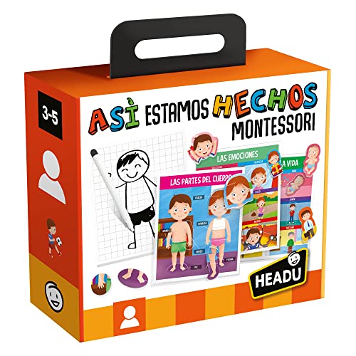 Headu- Así Estamos Hechos Mi Primer Juego sobre el Cuerpo Humano Infantil Educatvo de Anatomía, Color azul (1043732) , color/modelo surtido Cover
