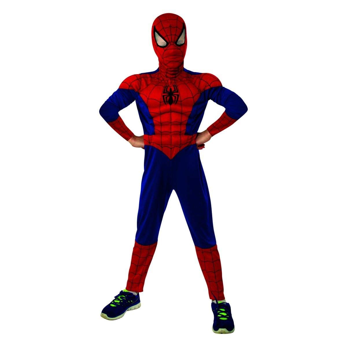RUBIES 620010_L Child Ultimate Spider-Man Muscle Chest Fancy Dress Costume Large, Blue Red