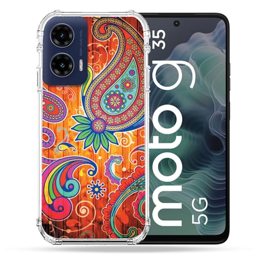 Coque Motorola G35 5G Cokitec Renforcée anti-choc motif fleurs colorées