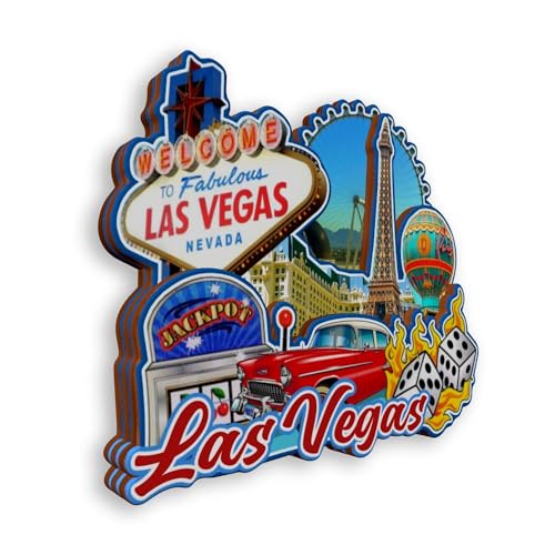 Imán decorativo pequeño para refrigerador Las Vegas miniatura 2