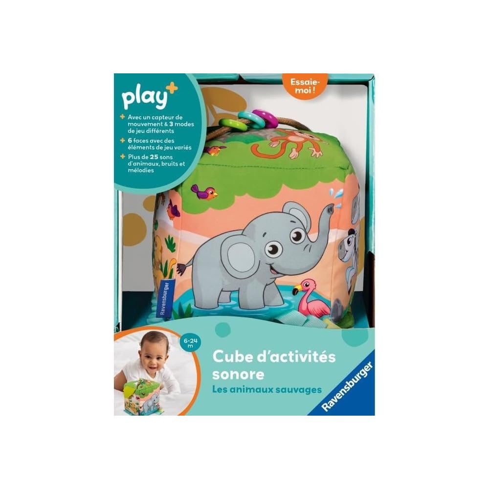 Ravensburger -Play + - My Heavy Duty Activity Cube - Od 6 miesięcy - Wersja francuska - 34009