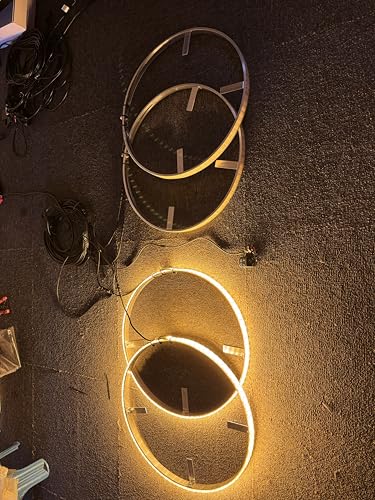 4PCS 17.5 inch 3-Row Amber/White Double Pure Color Switchback Turn Signal Fuction with Remote/Switch Wire Controller Led Wheel Well Lights Wheel Kit for Truck Car Offroad - Image 7