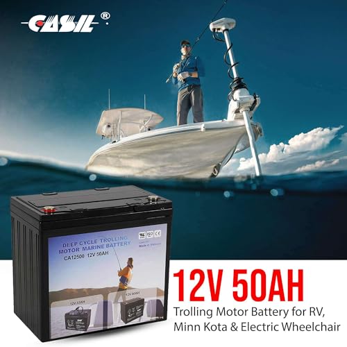 2 Pack 12V 50Ah Deep Cycle AGM Solar Battery Marine Battery Trolling Motor Battery for RV Minn Kota Electric Wheelchair Pride Motorized Wheelchair Electric Boat Motor and Solar Applications - Thumbnail 4