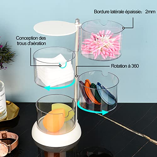 Accessoires de coiffure JessLab rangés dans 4 bacs acryliques compacts - 2
