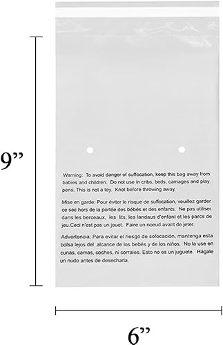 Vista 16 de EcoSwift - 24” X 36" (1 Count) Self Seal Clear Poly Bags with Suffocation Warning for Packaging, Shipping - Permanent Adhesive
