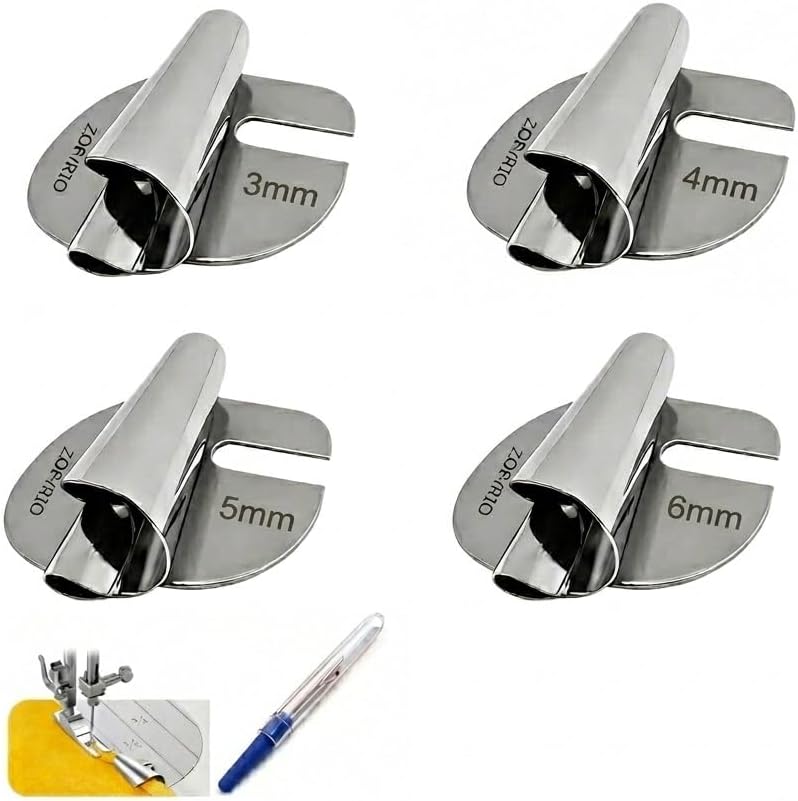 4PCS Seam Guide for Sewing Machine,3/4/5/6mm Sewing Guide for Straight Sewing,Universal Hemming Foot,Sewing Tools & Accessories Stainless Steel Material