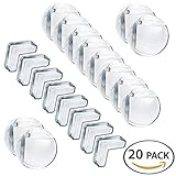 20 Pack Pre-tape Edge Corner Guard Anti-Collision Baby Safety Adhesive L&Ball Shaped Corners Padding (20pcs)