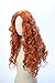 Long Copper Red Curly Wave Inspired Merida Brave Wig Heat Resistant Synthetic Hair cosplay wig