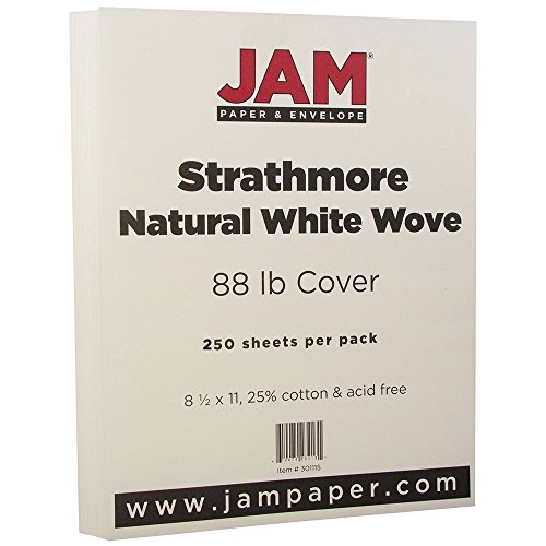 Strathmore Natural White Wove Cardstock, 8.5 x 11, 250 sheets