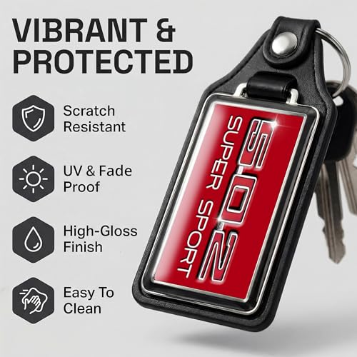 Image of Brotherhood 1969-1972 Compatible with Chevelle 502 Super Sport Engine Design Key Chain Key Holder Key Ring For Men Heavy Duty Car Key Ring For Men and Women