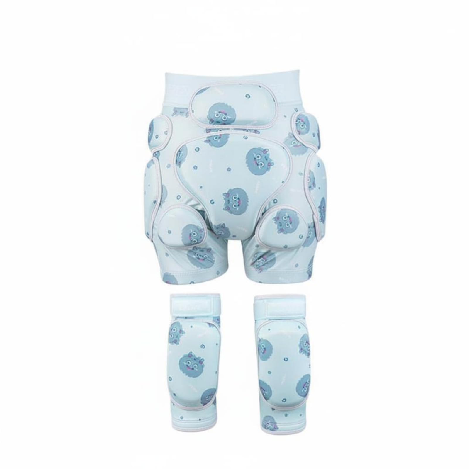 perfk Protezioni Multiuso per Bambini con Ginocchiere E Paracolpi per E Pattinaggio con Schiuma Rinforzata E Tessuto Morbido atta a Sport Estivi E Invernali per Ragazze E Ragazzi , S , size to 1