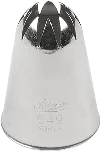 Ateco # 849 - Closed Star Pastry Tip .69'' Opening Diameter- Stainless Steel by Ateco