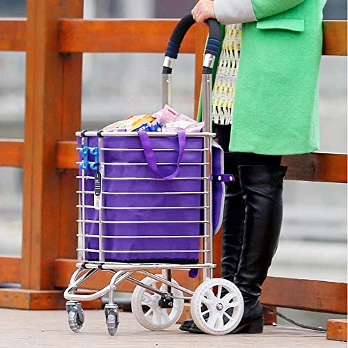 Einkaufstrolley Einkaufswagen-Trolley faltbar – 70 kg Ladekapazität Rahmen aus Aluminiumlegierung abnehmbare… – Bild 8