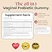 ALLFEMME Flora+ Women’s Vaginal Probiotic Gummies for pH Balance, Odor and Freshness Support with Prebiotics & Hyaluronic Acid, Sugar Free Pineapple, Vegan Non-GMO | 30 Gummies