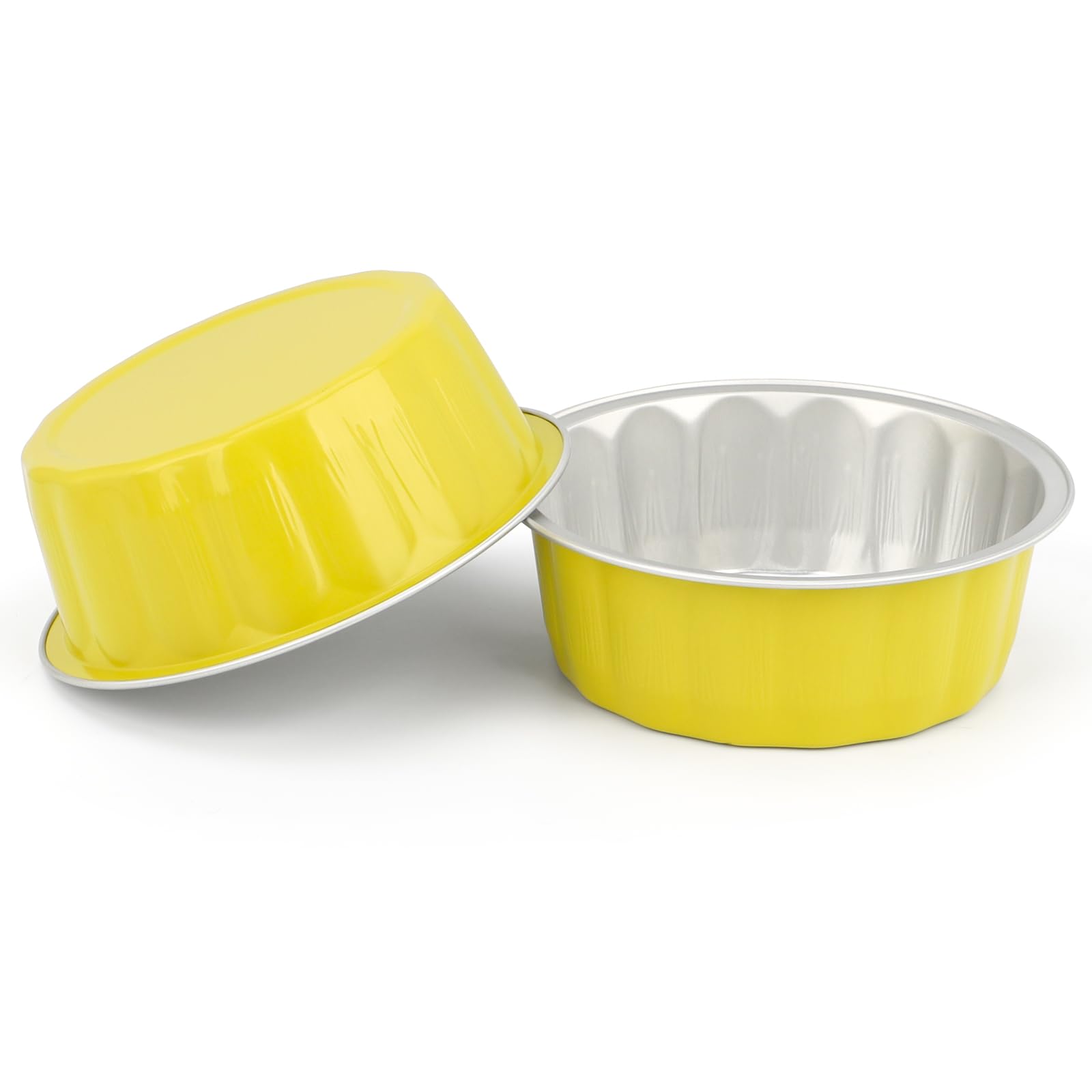 100 Ramequins Jetables En Aluminium Avec Couvercles - 237 Ml, Idéal Pour Crème Brûlée, Desserts Individuels, Fêtes