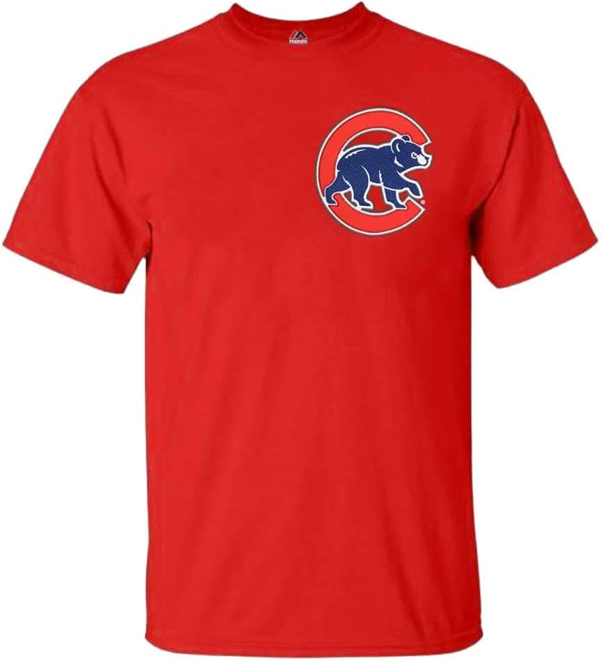 Fanatics Men's MLB Chicago Cubs Wordmark Baseball Short Sleeve T-Shirt - Red