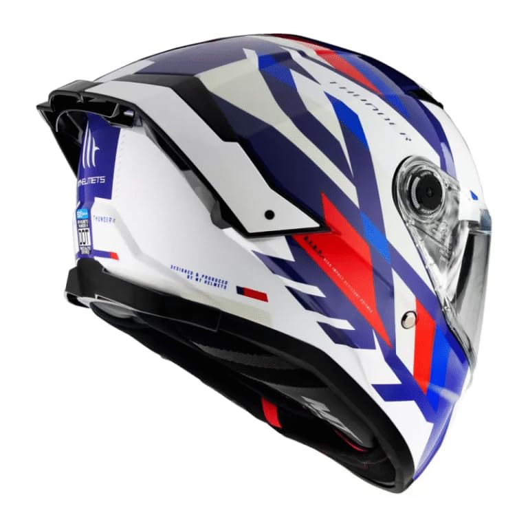 Casco MT Integral Thunder 4 SV Ergo C7 Perla Azul Rojo Brillo XL