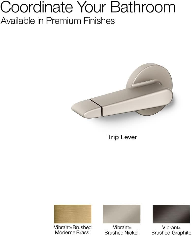 Kohler Dual-Flush Left Hand Trip Lever, Brushed Nickel