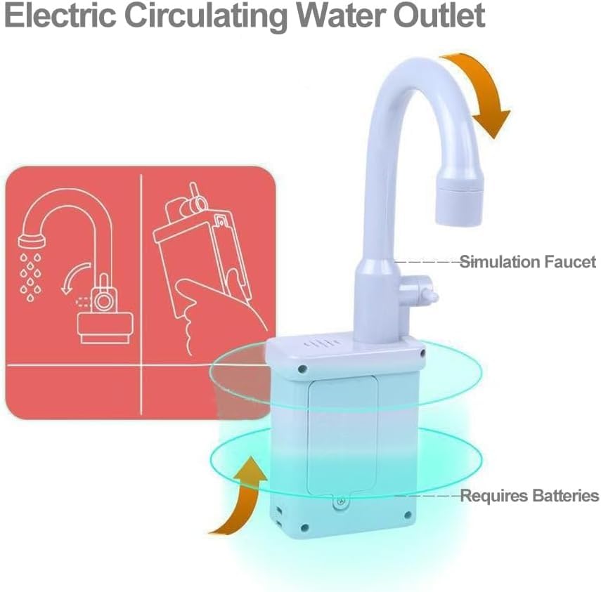 Kinder Küchenspüle Spielzeug Geschirrspüler Spielspielzeug Automatischer Wasserhahn Zubehör Künstlicher Wasserhahn Wasserhahn Modell Wasserhahn