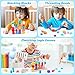 Montessori Wooden Beads Sequencing Toy Set, Stacking Blocks & Lacing Beads & Matching Shape Stacker for 2 3 4 5 Year Old STEM Preschool Learning Montessori Toys Gifts for Kids Boy Girl Toddler