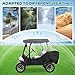 Drive-up Club Car Driving Enclosure, Golf Cart Enclosure Fits for 4 Passenger Club Car DS Golf Carts, 600D Waterproof Windproof Portable Golf Cart Rain Cover with Zipper Door and 4-Sided Clear Window