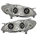 Brock Replacement Driver and Passenger Headlights Headlamps Compatible with Corolla 81150-02200 81110-02190