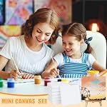 JMIATRY 30PCS Mini Canvas 4x4IN Mini Canvases for Painting Mini Canvas Bulk | 100% Cotton, Canvas Bulk Set 10X10CM, Profile Small Square Canvases For Oil, Acrylic Drawing, Gouache Painting, and Crafts