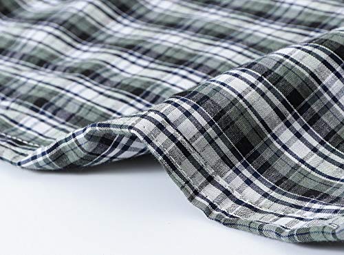 Image of MoFiz Men's Sleepwear Shorts Pajama Bottom Lounge Short Plaid Button Open Fly 3Pack