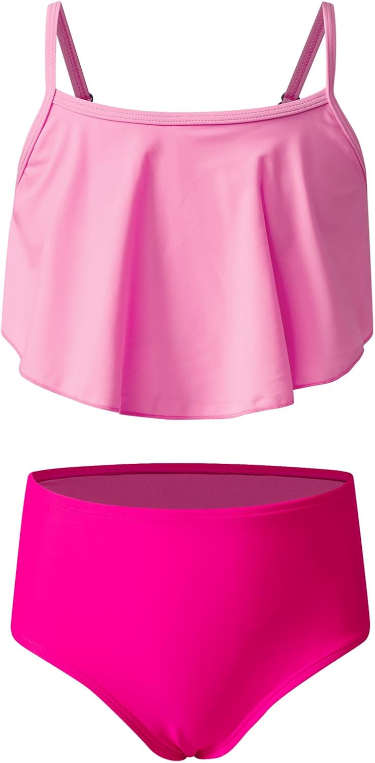 blibean Teen Girls Two Piece Bikini Sets Swimsuits with Chest Pad Size 6-15 Years